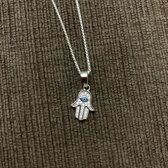 925 Sterling silver evil eye necklace - Picture 4 of 4